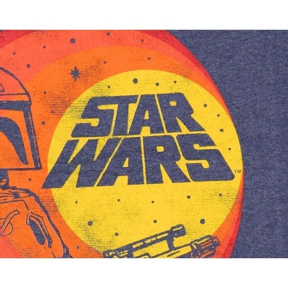 Star Wars Boba Fett T-Shirt Mens Size Medium Heather Blue May the Fourth - Picture 3 of 4